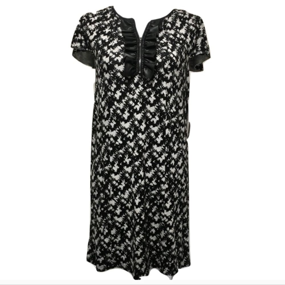 Kenzie Fog Melange combo black & gray shift dress